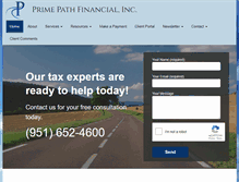 Tablet Screenshot of primepathfinancial.com